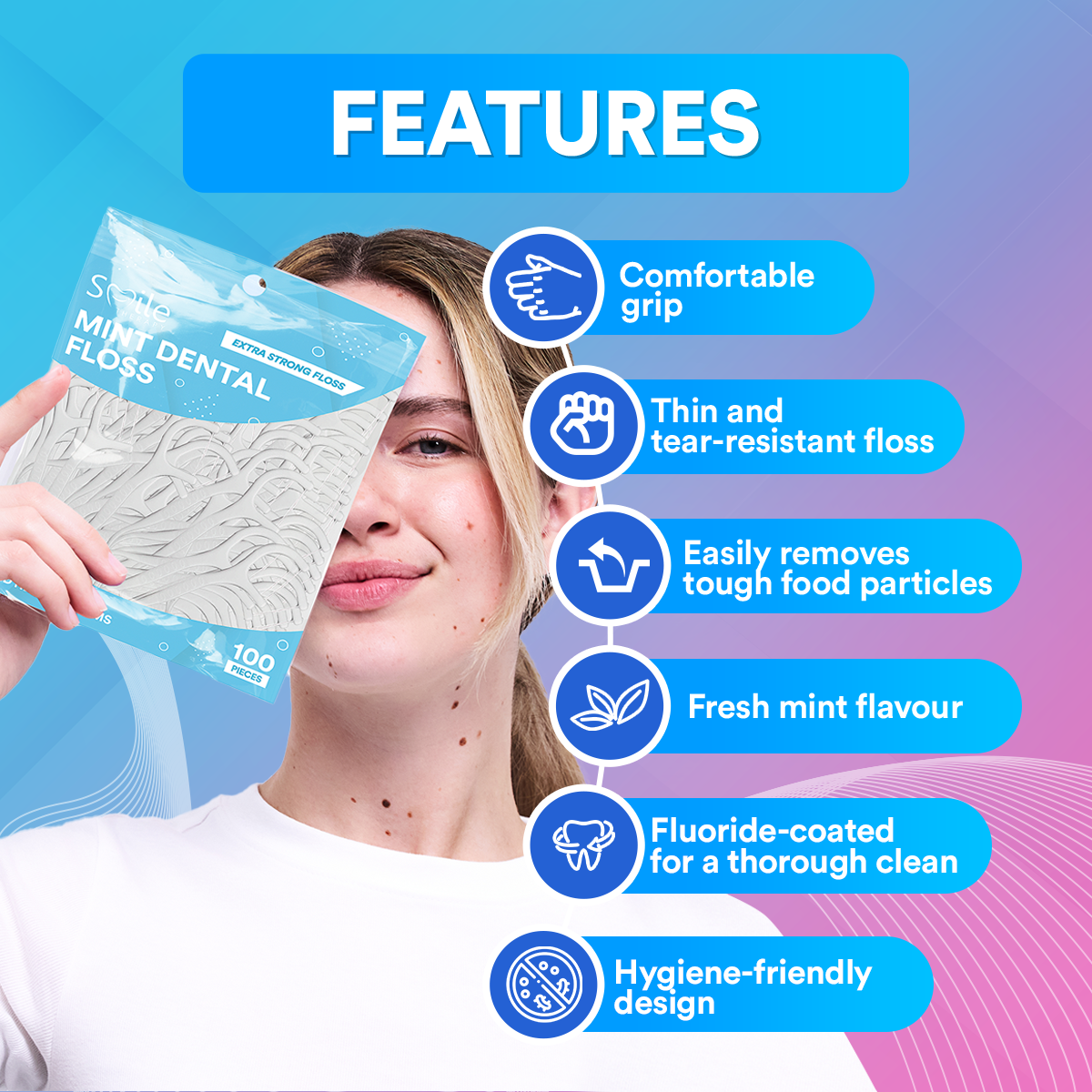 Mint Dental Floss (Pack of 100) DP7