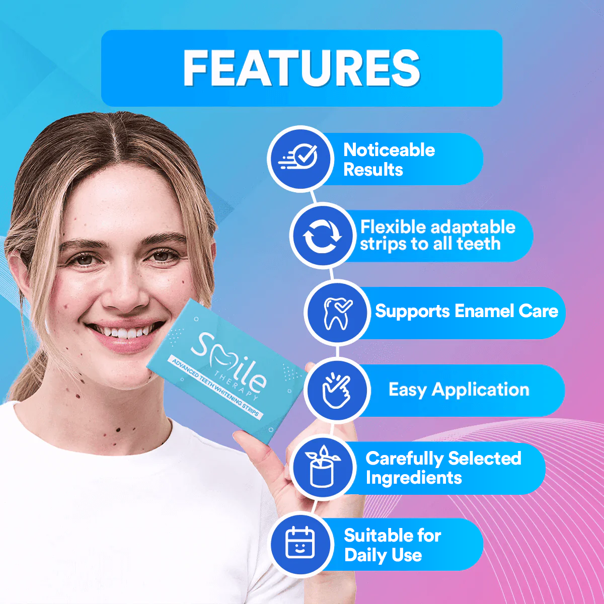 Teeth Whitening Strips (14 Treatments)